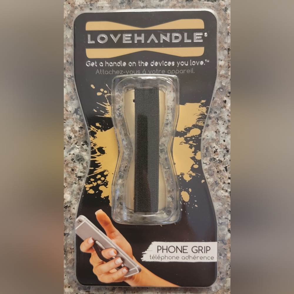 NWT - LoveHandle Original Phone Grip - Gold and Black